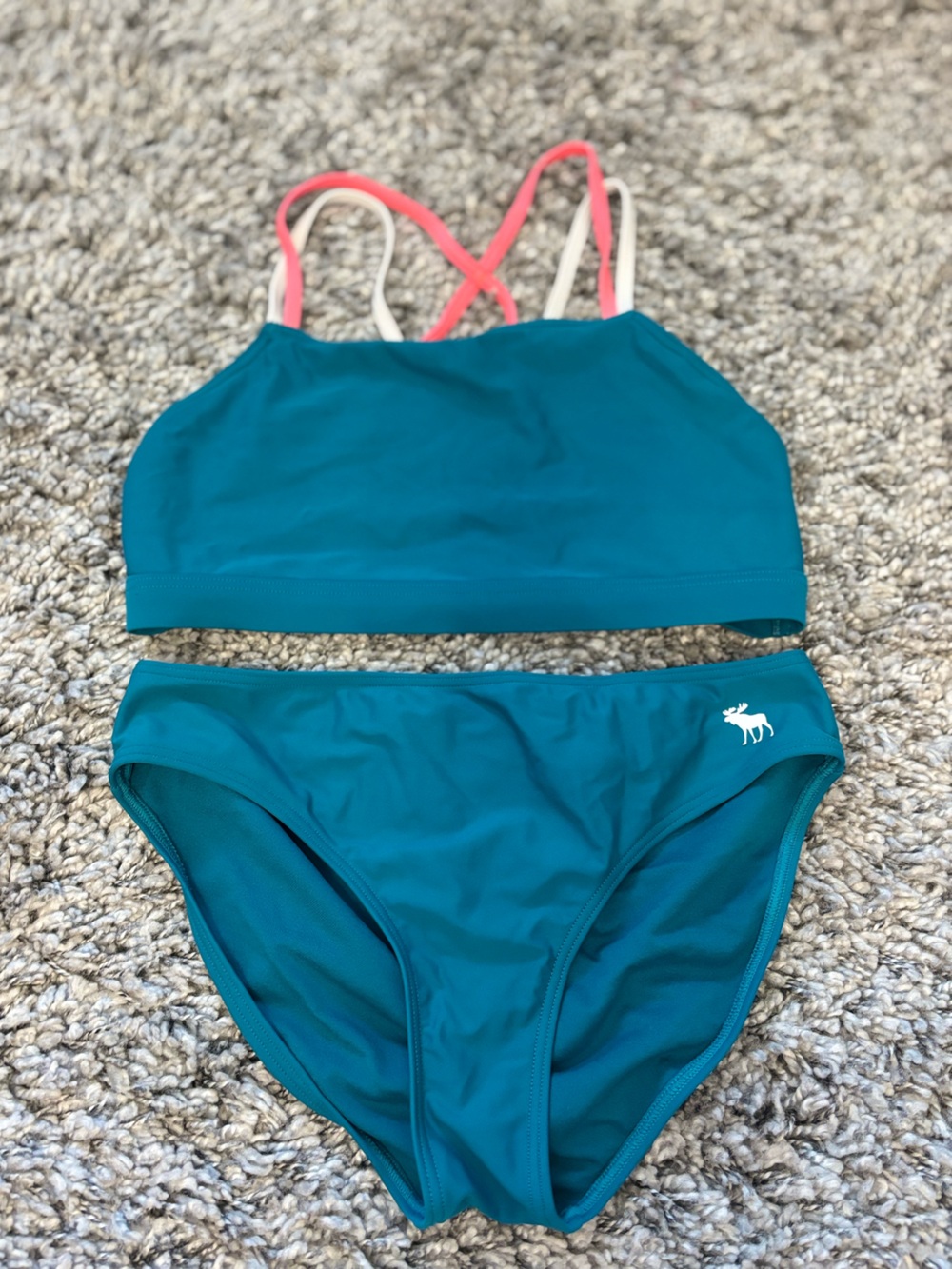 abercrombie kids Teal Two-Piece Bikini with Contrast Straps